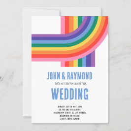 Rainbow Pride HGBT Flagga Gay Wedding bjudande in Inbjudningar