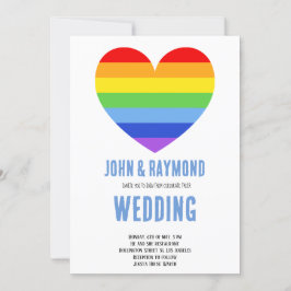Rainbow Pride HGBT Flagga Gay Wedding bjudande in Inbjudningar