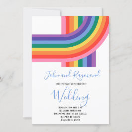 Rainbow Pride HGBT Flagga Gay Wedding bjudande in Inbjudningar