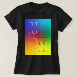 Rainbow Pride Kärlek Chic Customized Typography T Shirt