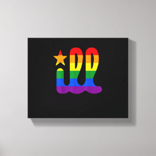 Rainbow Pride Kärlek ill Philadelphia Philly Gay P Canvastryck