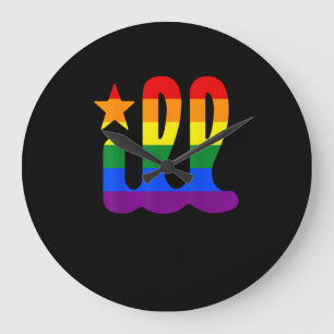 Rainbow Pride Kärlek ill Philadelphia Philly Gay P Stor Klocka