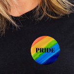 Rainbow Pride Knapp<br><div class="desc">Regnbåge Pride Button. Den här symbolen är dekorerad med vattenfärgen rand i regnbåge i färg och ord i "PRIDET" Texten är en mall som du kan ändra om du vill. Ursprunglig vattenfärg © Michele Davies.</div>