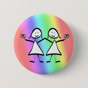 Rainbow Pride Lesbisk Brides Knapp