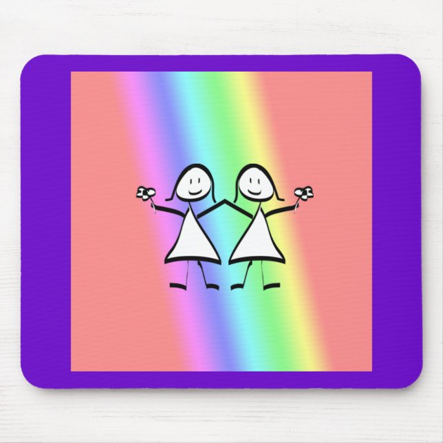 Rainbow Pride Lesbisk Brides Musmatta (Framsidan)