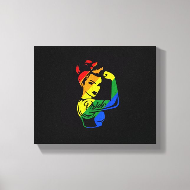 Rainbow Pride LGBT T-Shirt Canvastryck (Framsida)
