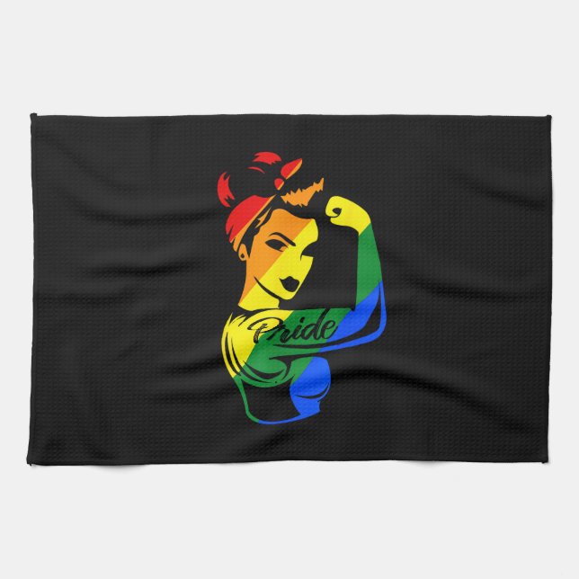 Rainbow Pride LGBT T-Shirt Kökshandduk (Horisontell)