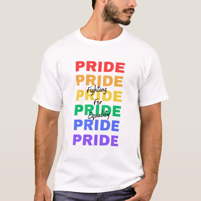 Rainbow Pride LGBTQ Fight T-Shirt (Framsida)