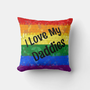 Rainbow Pride Mosaic Kärlek Daddies Kudde