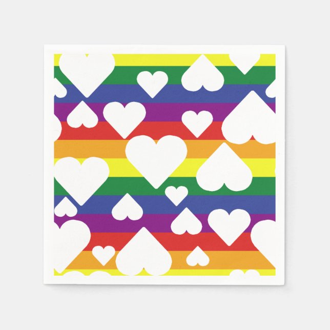 Rainbow Pride Napkins Pappersservett (Framsidan)