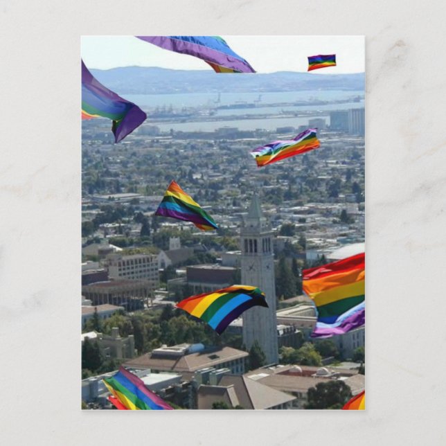 Rainbow Pride Over Berkeley Vykort (Framsida)