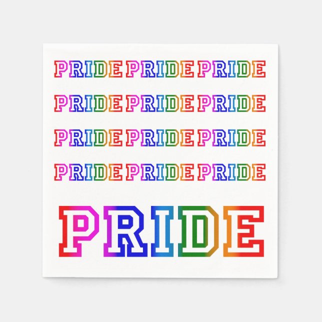 Rainbow PRIDE Papper Cocktail Party Napkins Pappersservett (Framsidan)