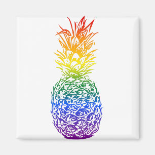 Rainbow Pride Pineapple HGBTQ Magnet