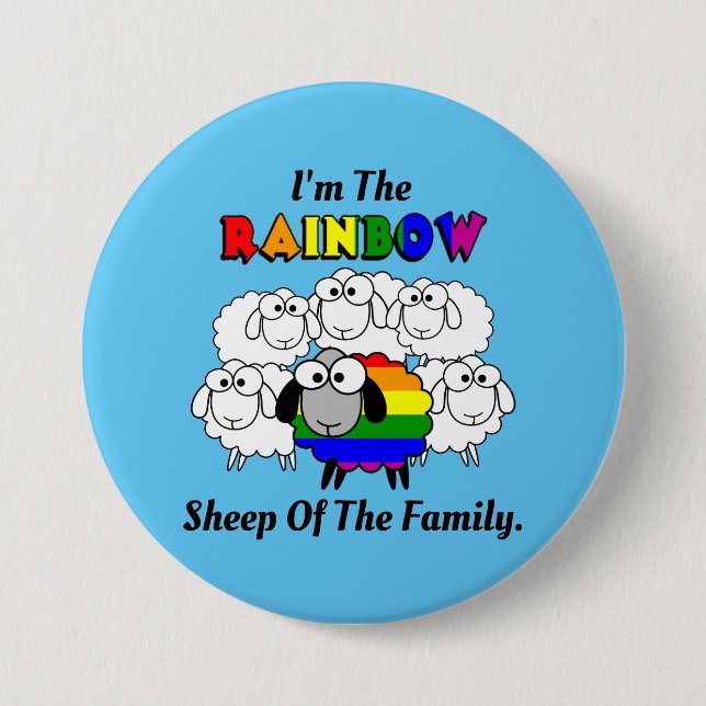 Rainbow Pride Sheep Knapp (Framsida)