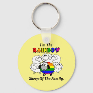 Rainbow Pride Sheep Nyckelring