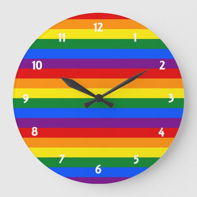Rainbow Pride Stor Klocka (Framsida)