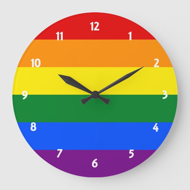 Rainbow Pride Stor Klocka (Framsida)