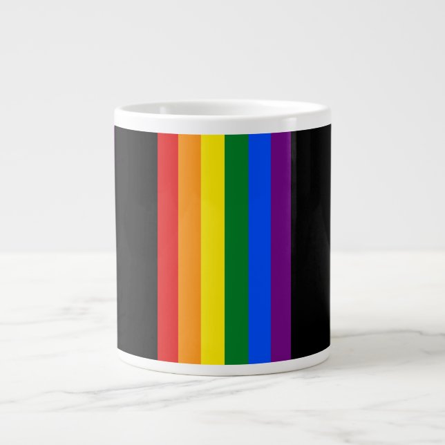 Rainbow Pride Two-Tone Coffee Mugg Jumbo Mugg (Framsidan)