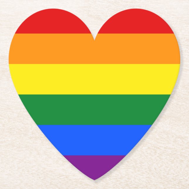 Rainbow Pride Underlägg Papper (Framsida)