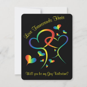 Rainbow Pride Valentine Julkort