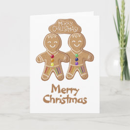 Rainbow Pride Whimsical jul-Pepparkaksgubbar Helgkort