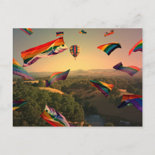 Rainbow-Pridet över Sonoma Valley Vykort