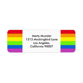 RAINBOW-pridets returadressetikett, Gay pride LGBT Returadress Etikett