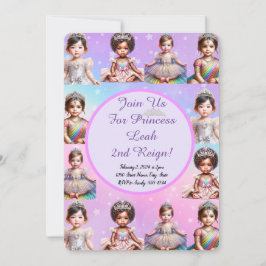 Rainbow Princess Birthday-inbjudan Inbjudningar