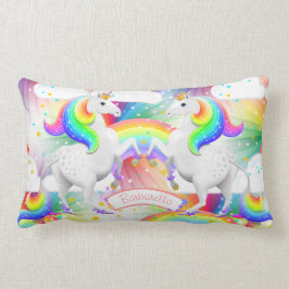 Rainbow Princess Unicorn Starburst Lumbarkudde