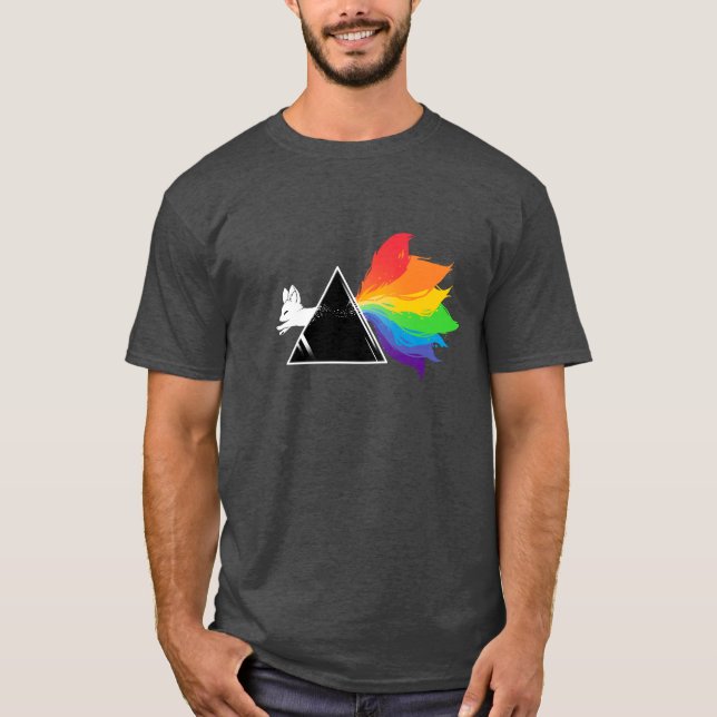 Rainbow Prism Fox T-Shirt (Framsida)
