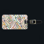Rainbow Prism Luggage Tag Bagagebricka<br><div class="desc">Tappa aldrig ditt bagage med den här färgstarka märkrn för regnbåge. Anpassa med kontaktinformationen. Hand plockade diamant mönster.</div>