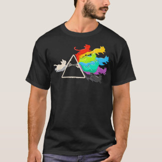 Rainbow Prism Scientific Cat Funny T Shirt
