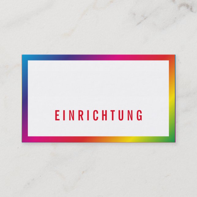 Rainbow Professionell Businesscards Visitkort (Framsida)