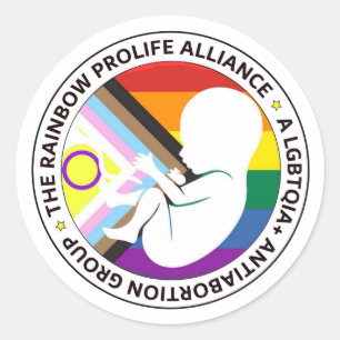 Rainbow ProLife Alliance-rund dekal Runt Klistermärke