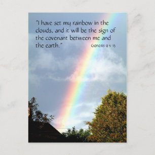 Rainbow Promise, Genesis 9 v 13 vykort