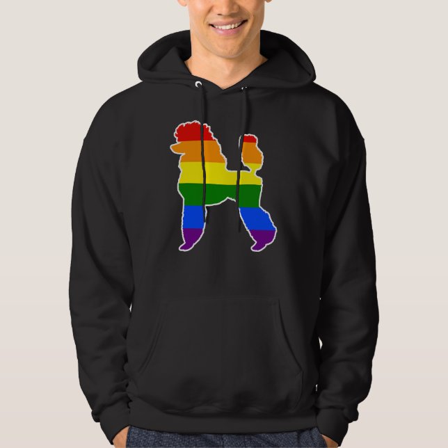 Rainbow Pudel Hoodie (Framsida)