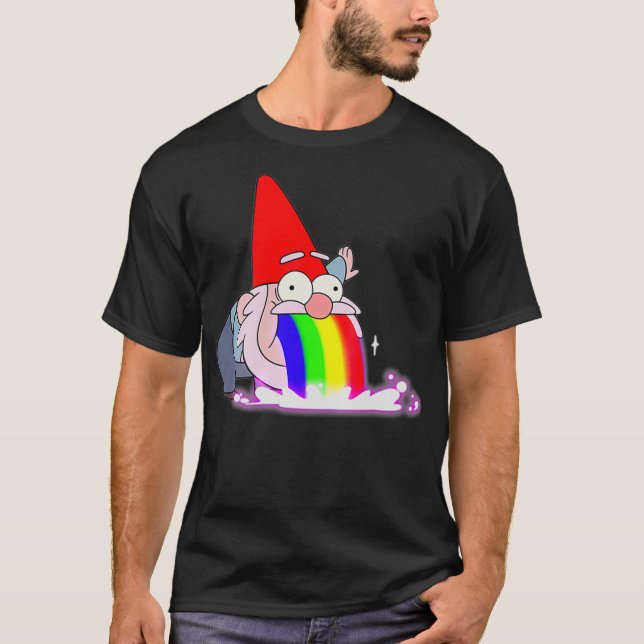 Rainbow Puking Gnome Gravity Inspired Big Dipper F T Shirt (Framsida)