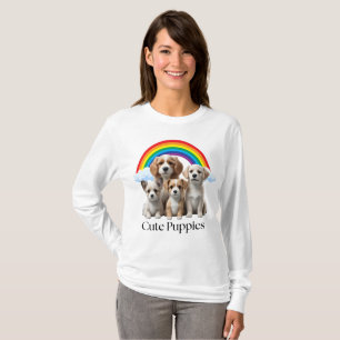 Rainbow Puppy Kärlek Anpassningsbar Shirt T