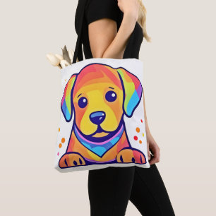 Rainbow Puppy Kärlek Tygkasse