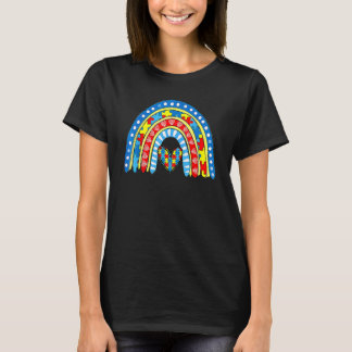 Rainbow Puzzle Heart Autism Awareness Accept Love T Shirt
