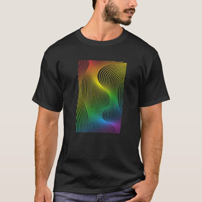 Rainbow Queer Lesbisk Gay T Shirt (Framsida)