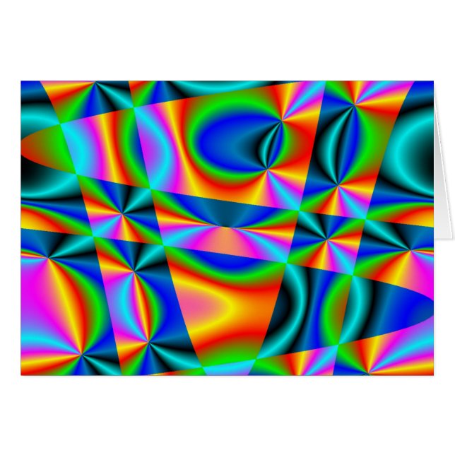 Rainbow quilt ~ Card Hälsningskort (Framsidan Horizontal)