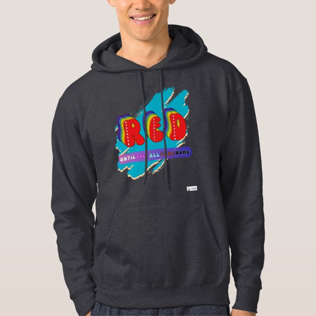 Rainbow R.E.D. Hoodie - Honor With Pride (Framsida)