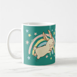 Rainbow Rabbit Coffee Mugg