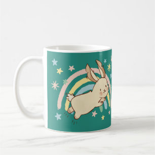 Rainbow Rabbit Coffee Mugg