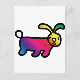 Rainbow Rabbit Vykort