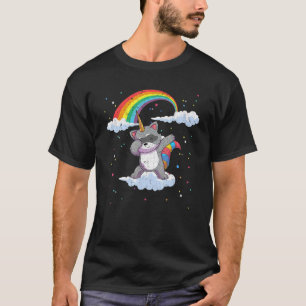 Rainbow Raccoonicorn Dabbing Forest Animal Raccoon T Shirt