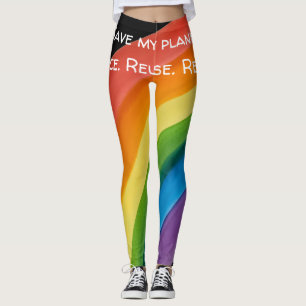 RAINBOW Rädda min planet (anpassningsbar) Leggings