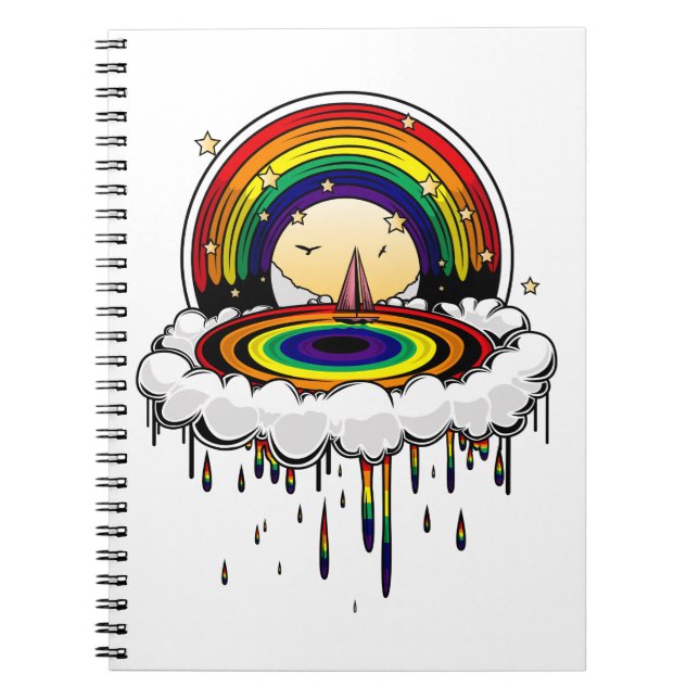Rainbow Rain Anteckningsbok (Framsidan)