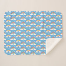 Rainbow Rain Clouds på Blue